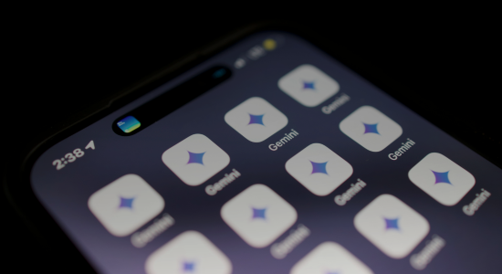 A smartphone showing various Google Gemini app icons