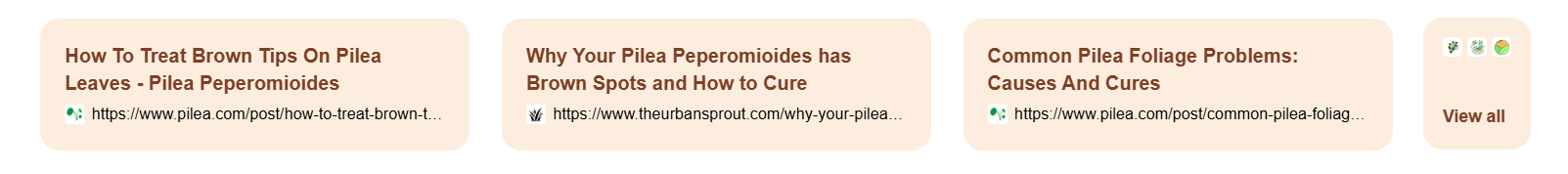 Screenshot of the large source site links in Copilot Search
